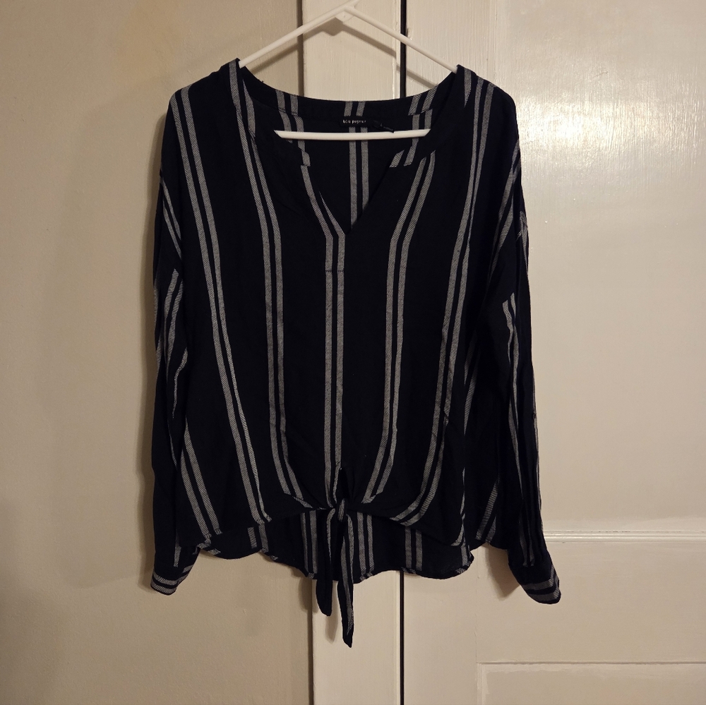 Blue Striped Womans Top, Large